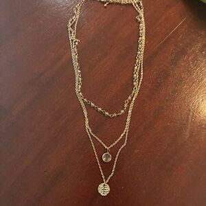 gold layered necklace